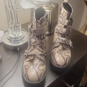 BP Snake Print Ankle Boots